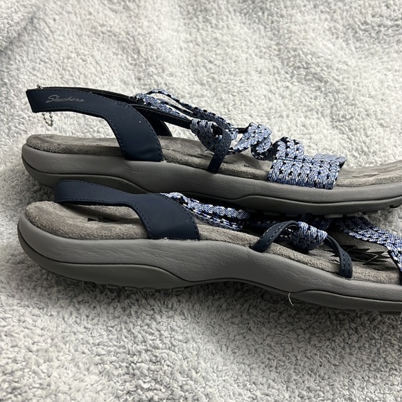 Sketchers Skechers memory foam sandals stretchy straps arch support - Picture 4 of 4